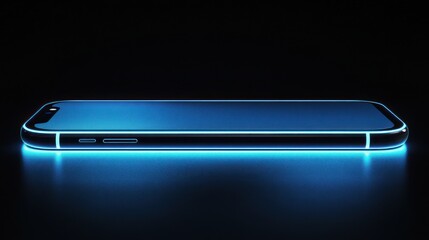Smartphone with Blue Glow