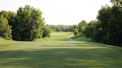 Golf Course Fairway at Dawn