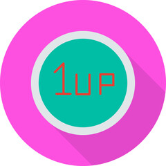 Unique 1UP Vector Icon