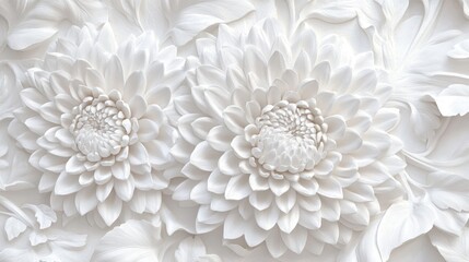 White Floral 3D Wall Art
