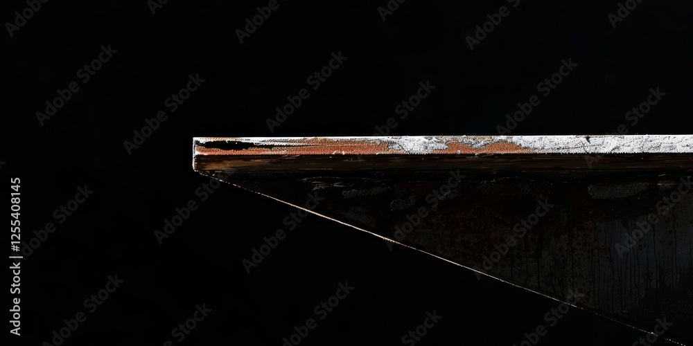 Aufkleber an abstract minimalist artwork against a pure black background, abstract forms and textures in a str