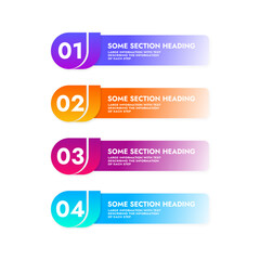 cool infographic design colored plates with your section information