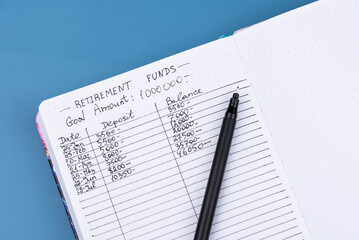 Planner tracker for Retirement Funds Planning and early retirement goals. Financial Independence,...