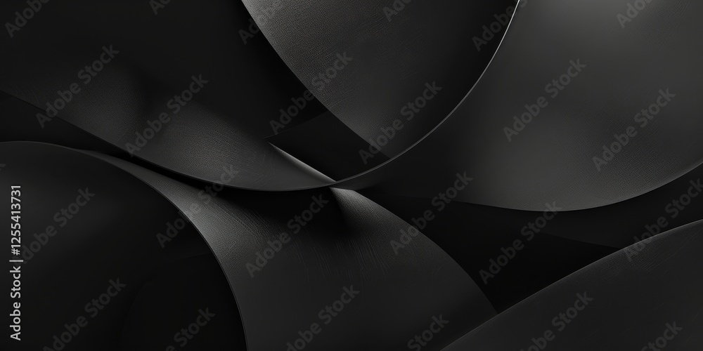 Poster an abstract minimalist artwork with a pure black background, minimalist art elements in grayscale, m