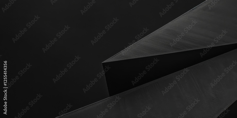 Poster an abstract minimalist artwork with a pure black background, minimalist shapes and lines in an abstr
