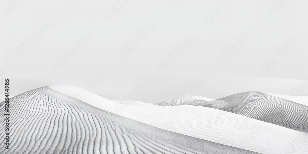Poster an abstract minimalist artwork with a pure white background, minimalist patterns with subtle texture
