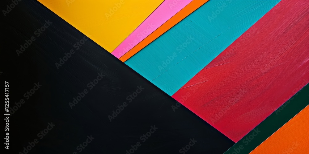 Poster an abstract minimalist composition against a deep black background, minimalist geometric forms in bo