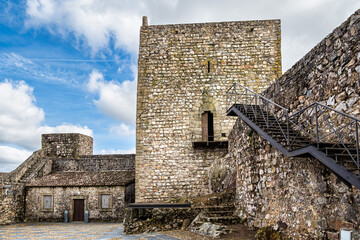 The Fort and Castelo of Marvao on the Hill of Castelo de Marvao in Alentejo, Portugal