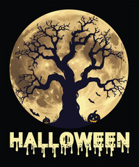 Halloween t shirt design for vector illustration