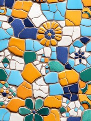 Vibrant Cinco de Mayo Mosaic Realistic Mexican Tiles in Trending Colors for Seasonal Event Design and Dynamic Commercial Spaces