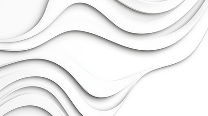 Obraz premium Abstract White Wavy Layers Background for Modern Design and Creative Projects