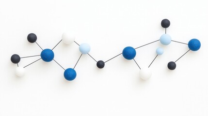 Abstract Representation of Molecular Structure with Colorful Spheres and Connecting Lines