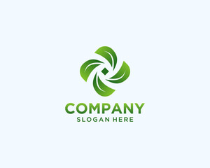 Square leaf logo