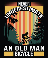 Retro bicycle tshirt design