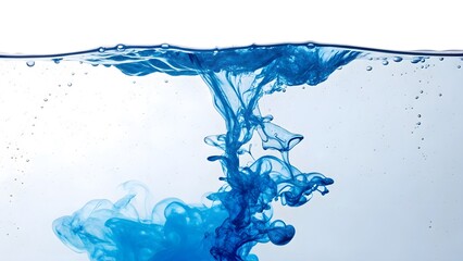 blue liquid splash isolated on white background