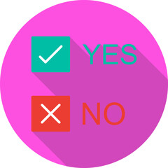 Yes No Option Vector Icon