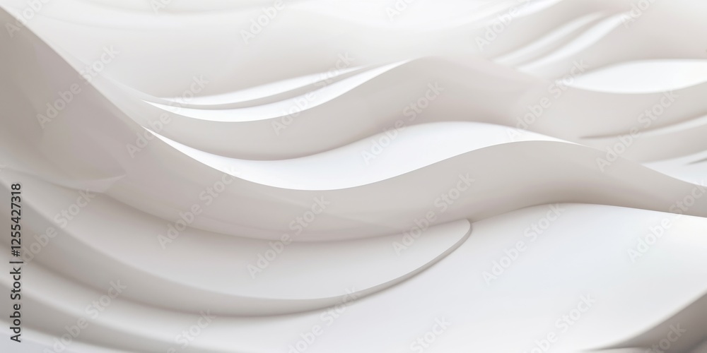 Aufkleber An abstract minimalist design featuring a soft white backdrop, Minimalist shapes arranged in a balanced composition, Contemporary minimalist style