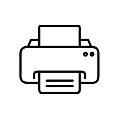 Printer icon, office device outline