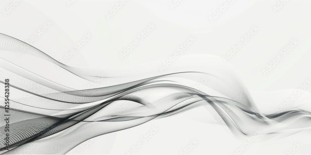 Poster an abstract minimalist design on a clean white backdrop, digital minimalist art in monochrome, moder