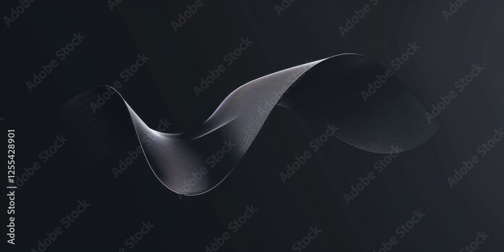 Poster an abstract minimalist design on a pure black backdrop, line art with negative space, modern design 