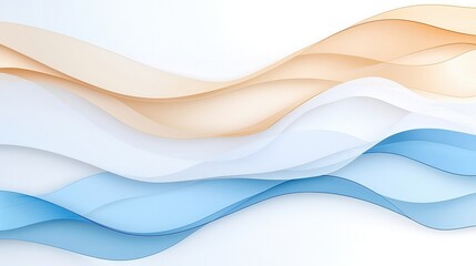 Fototapeta premium Soft Flowing Waves in Pastel Colors Creating a Calm and Serene Background Design