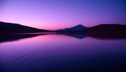 Fototapeta premium Calm Lake Rippling Under Starlit Night Sky