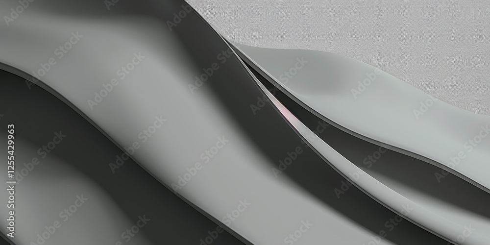 Poster An abstract minimalist design with a cool grey background, Minimalist elements arranged in a structured layout, Modern minimalist style