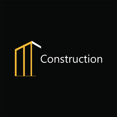 Construction Logo Vector Design Icon Graphic