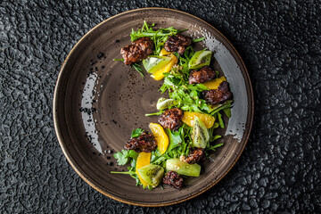 Pan-Seared Liver Salad with Citrus.