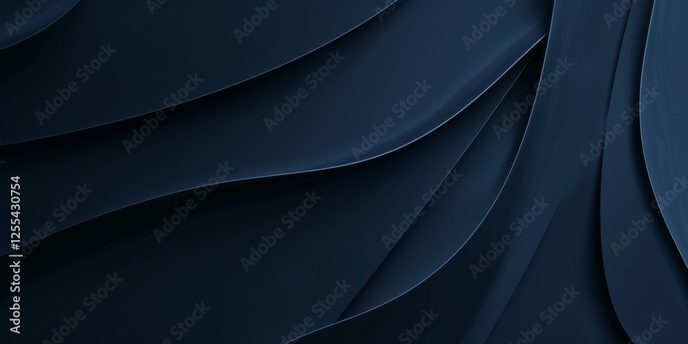 Poster An abstract minimalist design with a dark navy background, Minimalist elements in a balanced and serene composition, Modern minimalist style