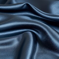 Dark Blue Satin Fabric Texture with Subtle Shimmer