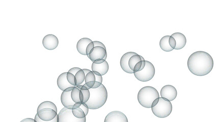soap bubbles on transparent background