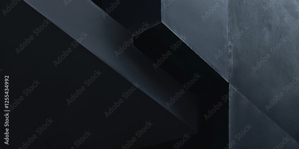 Aufkleber An abstract minimalist design with a matte black background, Clean lines and minimalist shapes, Modern minimalist style