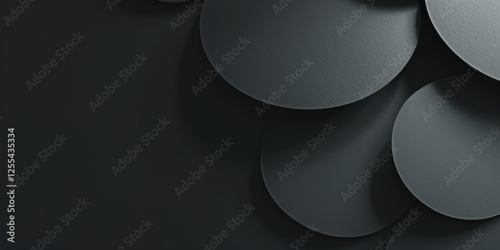 Poster an abstract minimalist design with a matte black background, clean lines and minimalist textures, mo