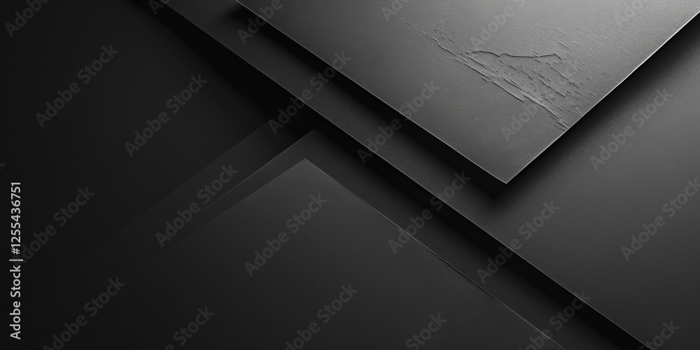 Poster an abstract minimalist design with a pure black background, clean lines and minimalistic textures, c