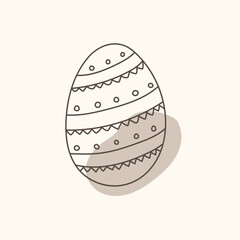 Easter egg icon. Illustration of Spring or Easter. Perfect for banner, postcard, poster, party and other decorations.