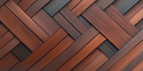 Intricate woven wooden texture showcasing rich hues in a decorative pattern
