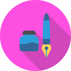 Ink and Pen Vector Icon