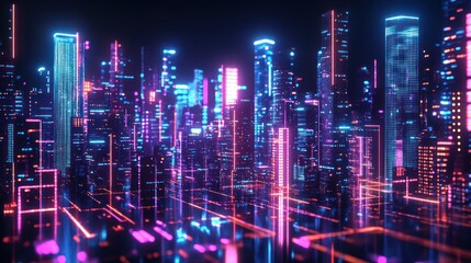 Obraz premium Seamlessly looping city structure.