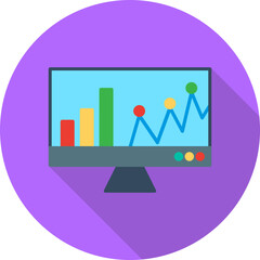 Online Stats Vector Icon