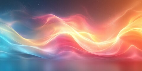 Obraz premium Abstract Colorful Waves: A Serene Digital Artwork