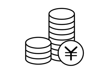 積み上げたお金のアイコン