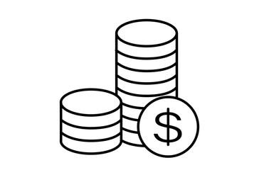 積み上げたお金のアイコン