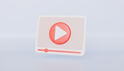 Video player in browser on mobile, Video streaming, Live digital stream multimedia player, Online video and Social media concept