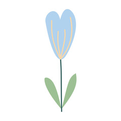Cute flower,cartoon, isolated, vector illustration, graphic design, flat
