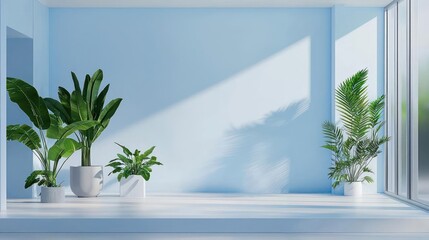 Light Filled Modern Minimalist Room With Plants