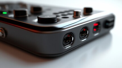 Close-up of a Sleek, Modern Audio Interface Device