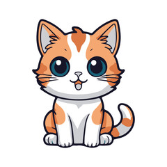 Obraz premium Cute cat design vector file with white background