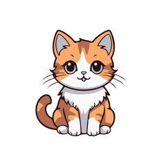 Cute cat design vector file with white background