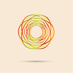 Abstract colored circular line